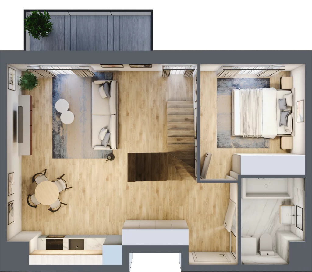 2 pokoje, mieszkanie 51,05 m², piętro 4, oferta nr D163, Osiedle Witaj etap II, Poznań, Naramowice, Naramowice, ul. Bielicowa