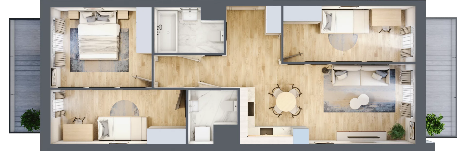 4 pokoje, mieszkanie 71,58 m², piętro 5, oferta nr K186, Osiedle Witaj etap II, Poznań, Naramowice, Naramowice, ul. Bielicowa