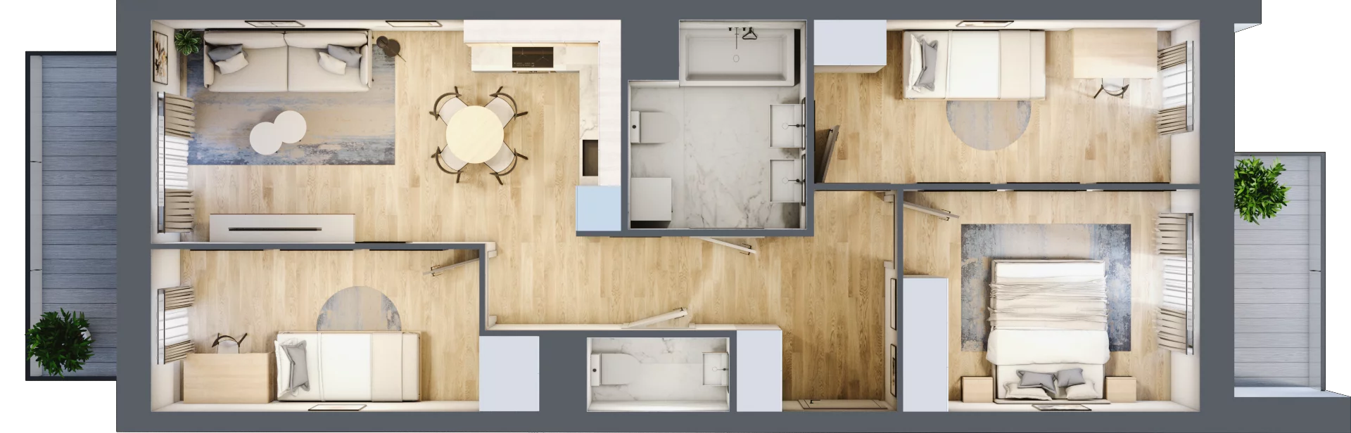 4 pokoje, mieszkanie 69,74 m², piętro 2, oferta nr L201, Osiedle Witaj etap II, Poznań, Naramowice, Naramowice, ul. Bielicowa