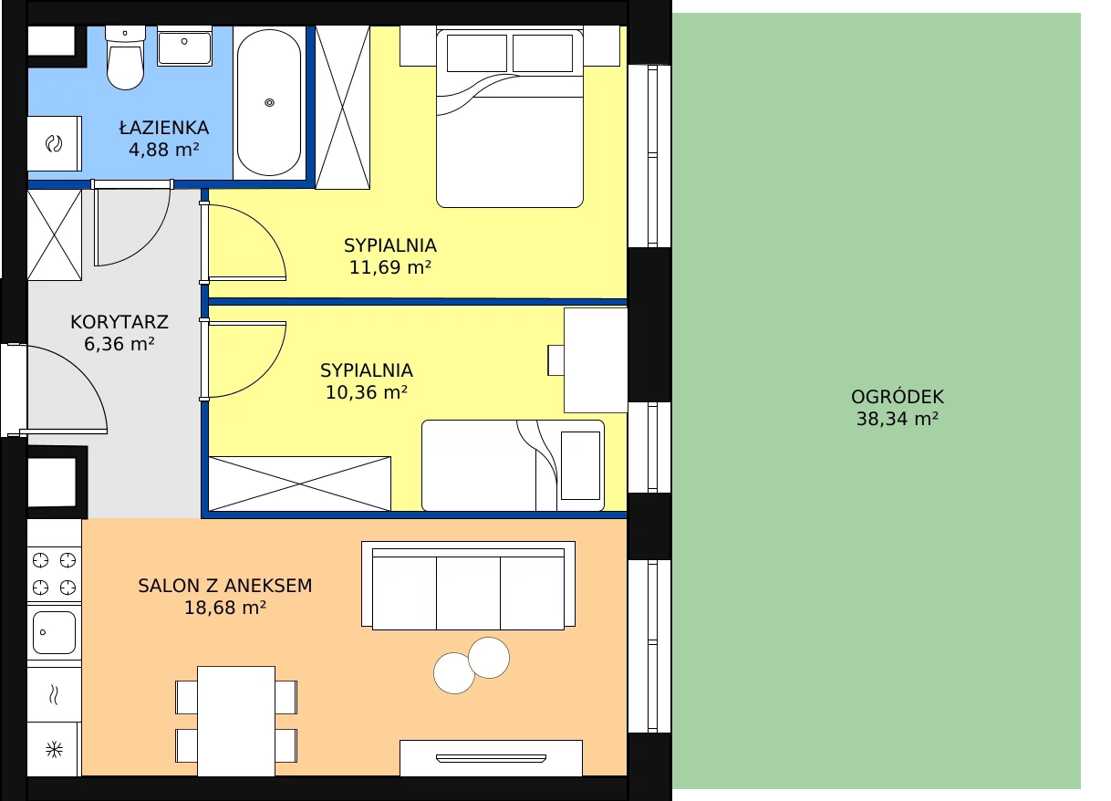 Zalety mieszkania 51.97 m², M220