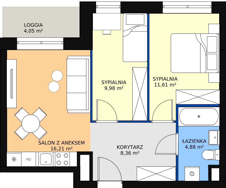 Zalety mieszkania 51.04 m², M230