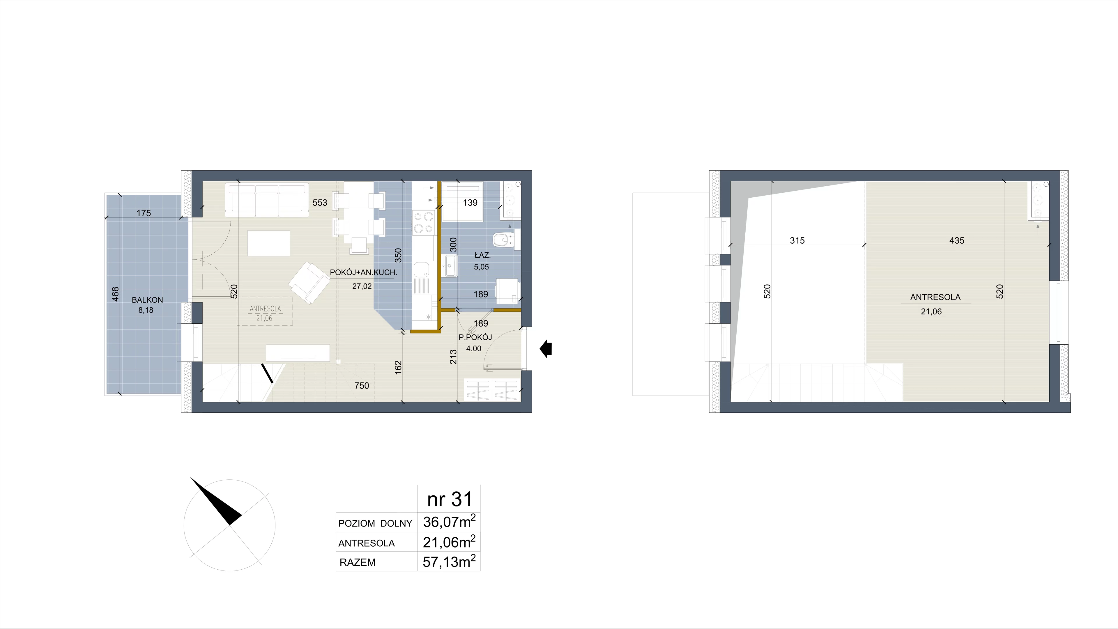 Apartament 36,07 m², piętro 4, oferta nr 31, Apartamenty Łąkowa, Białystok, Bojary, ul. Łąkowa 16