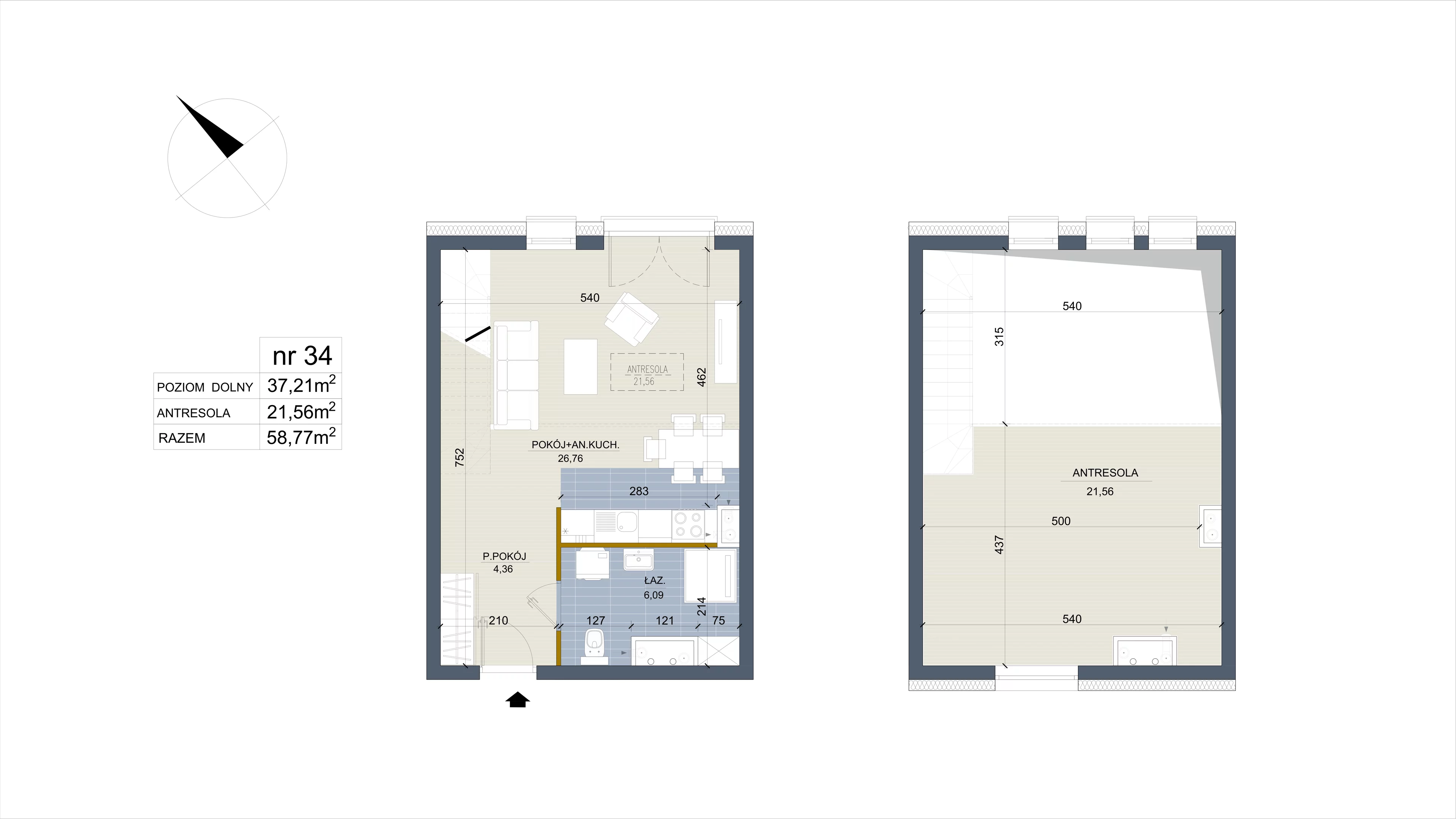 Apartament 37,21 m², piętro 4, oferta nr 34, Apartamenty Łąkowa, Białystok, Bojary, ul. Łąkowa 16