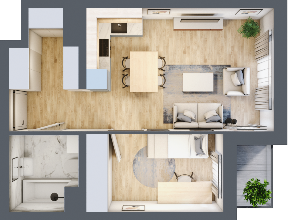 Apartament 40,47 m², parter, oferta nr A1.0.5, Emilii Plater 7, Szczecin, Północ, Drzetowo-Grabowo, ul. Emilii Plater 7