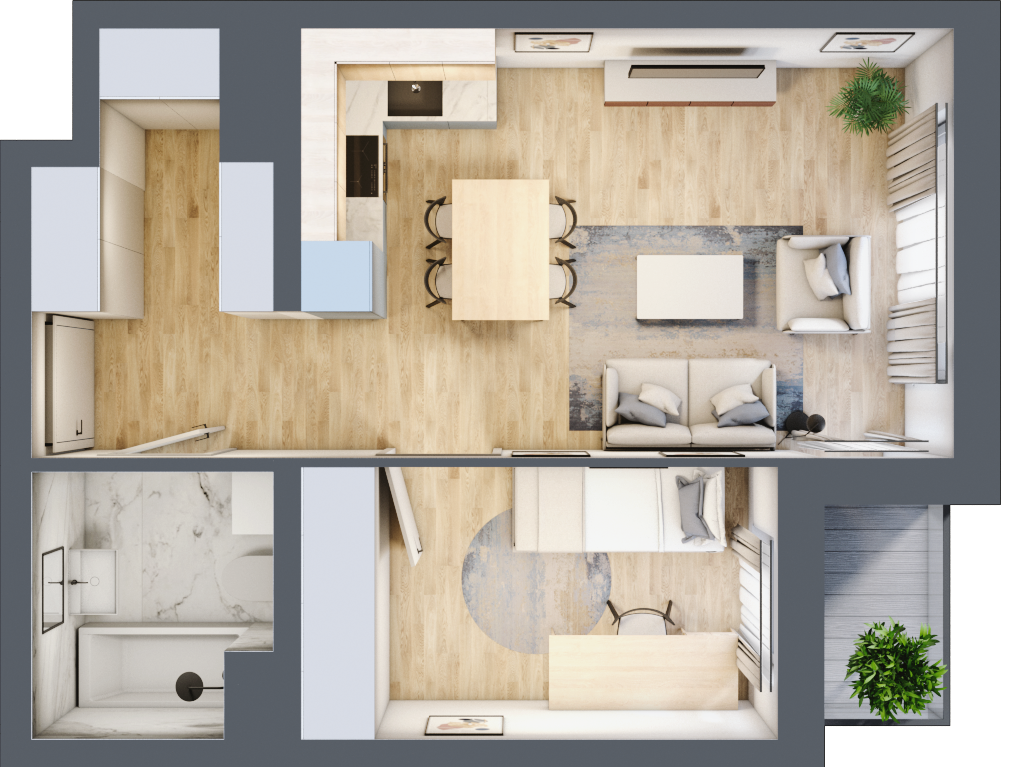 Apartament 40,47 m², piętro 1, oferta nr A1.1.6, Emilii Plater 7, Szczecin, Północ, Drzetowo-Grabowo, ul. Emilii Plater 7