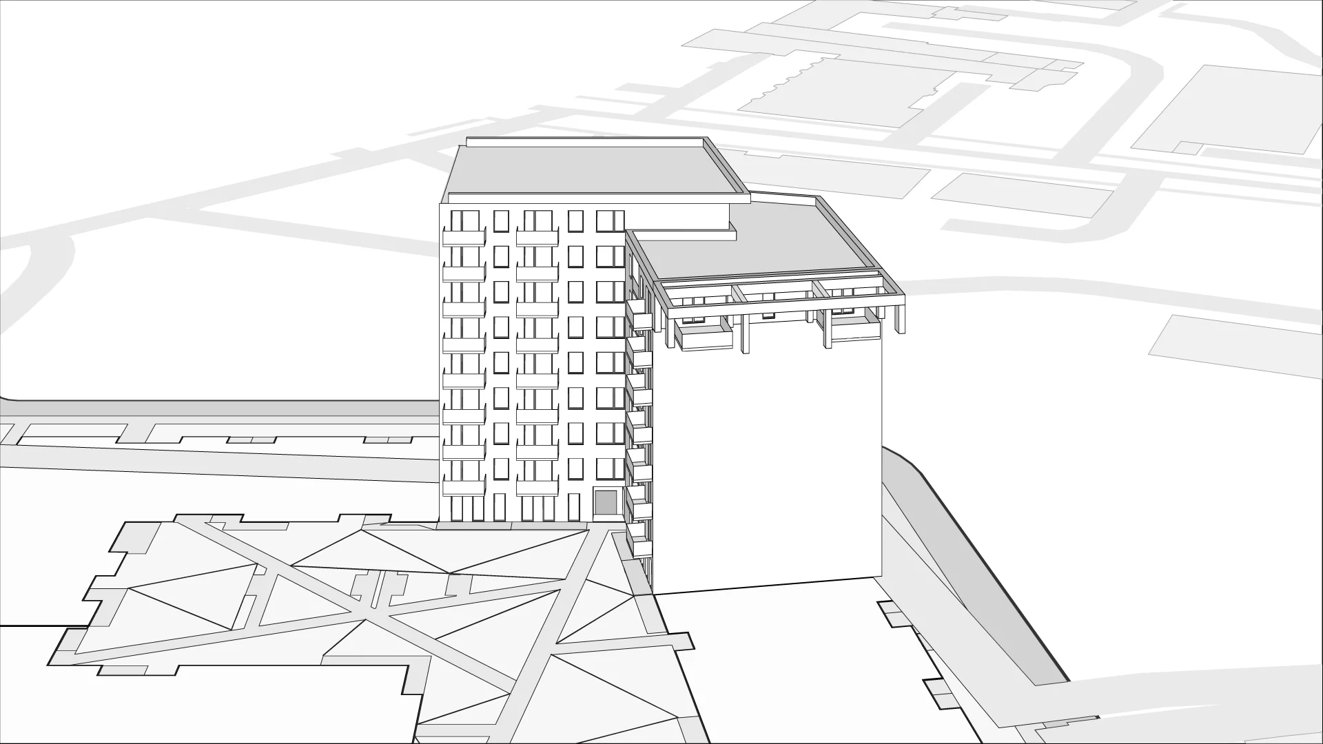 Wirtualna makieta 3D apartamentu 40.18 m², B1.3.5