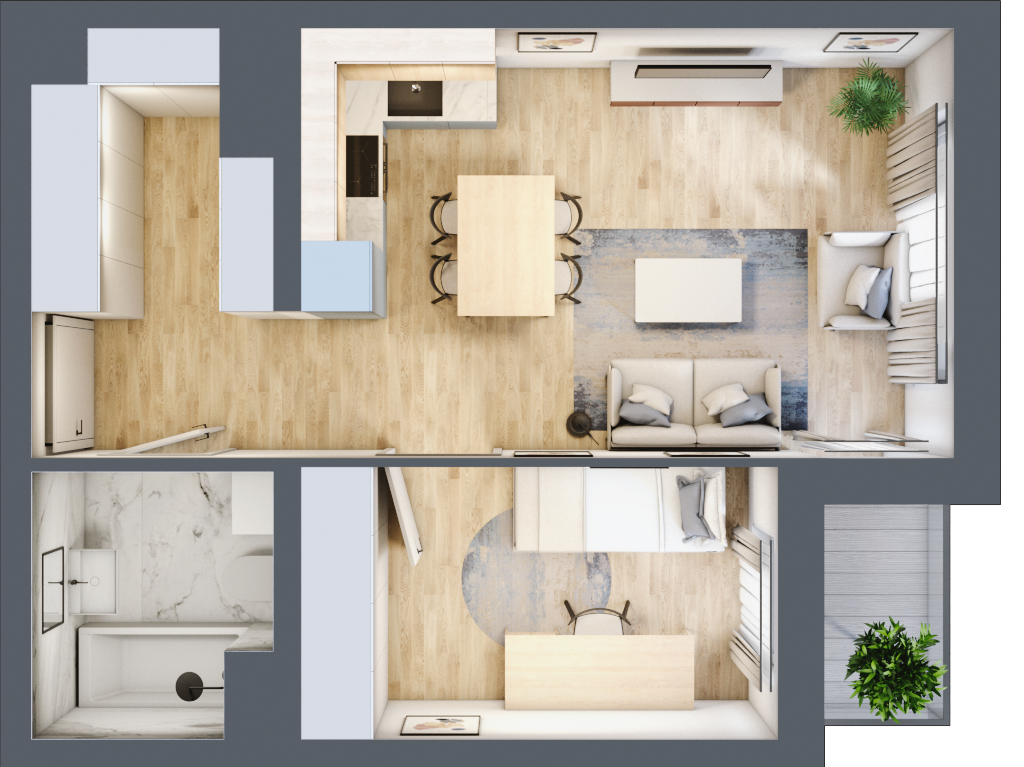 Apartament 40,93 m², piętro 3, oferta nr B2.3.2, Emilii Plater 7, Szczecin, Północ, Drzetowo-Grabowo, ul. Emilii Plater 7