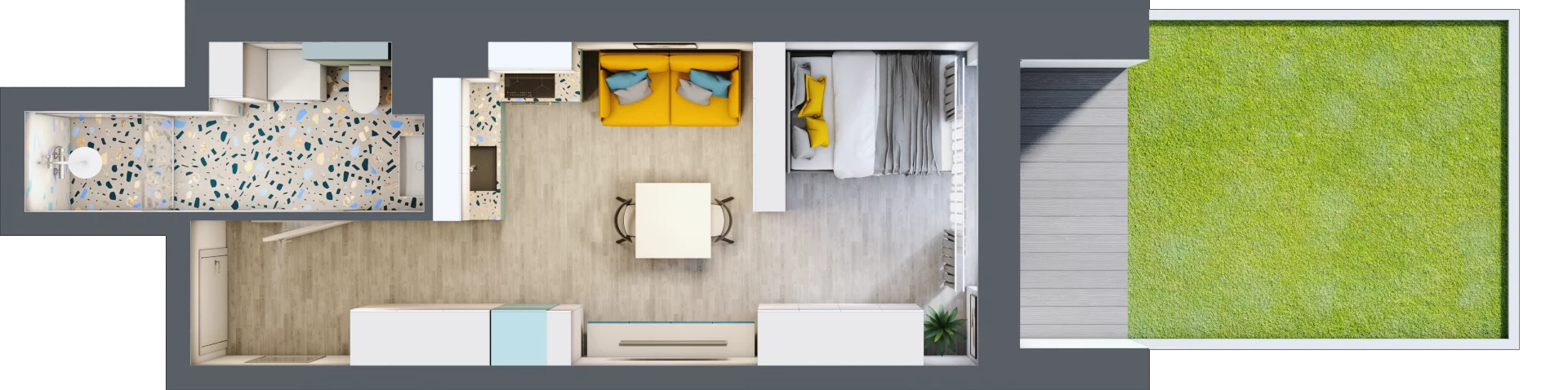 1 pokój, mieszkanie 31,61 m², parter, oferta nr C.0.96, Osiedle Baltica, Mińsk Mazowiecki, ul. Piłsudskiego 38
