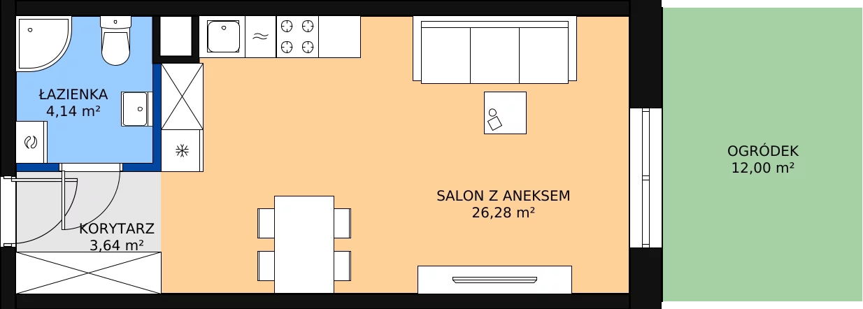 Zalety mieszkania 34.06 m², A10