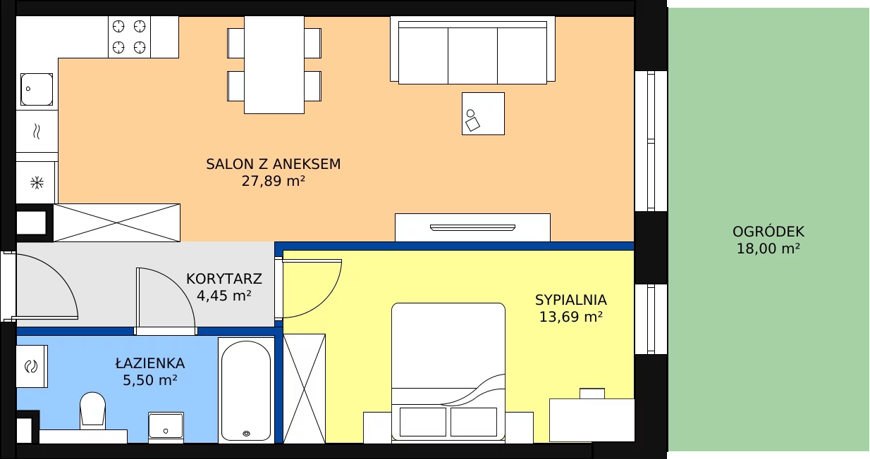 Zalety mieszkania 51.53 m², A9