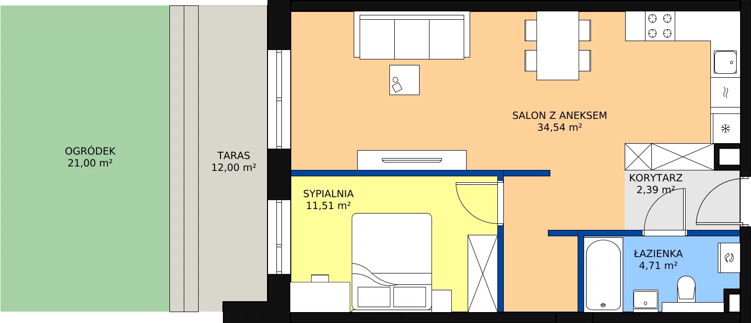 Zalety mieszkania 53.15 m², A6