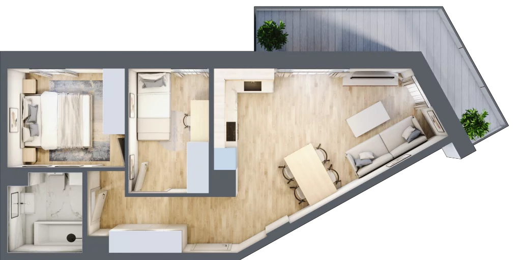3 pokoje, mieszkanie 48,52 m², piętro 1, oferta nr 17, Na Wspólnej, Wólka Grodziska, ul. Wspólna 5