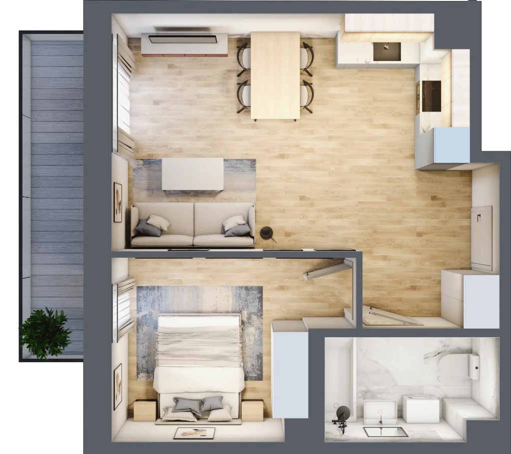 2 pokoje, mieszkanie 43,88 m², piętro 2, oferta nr 89, Na Wspólnej, Wólka Grodziska, ul. Wspólna 5