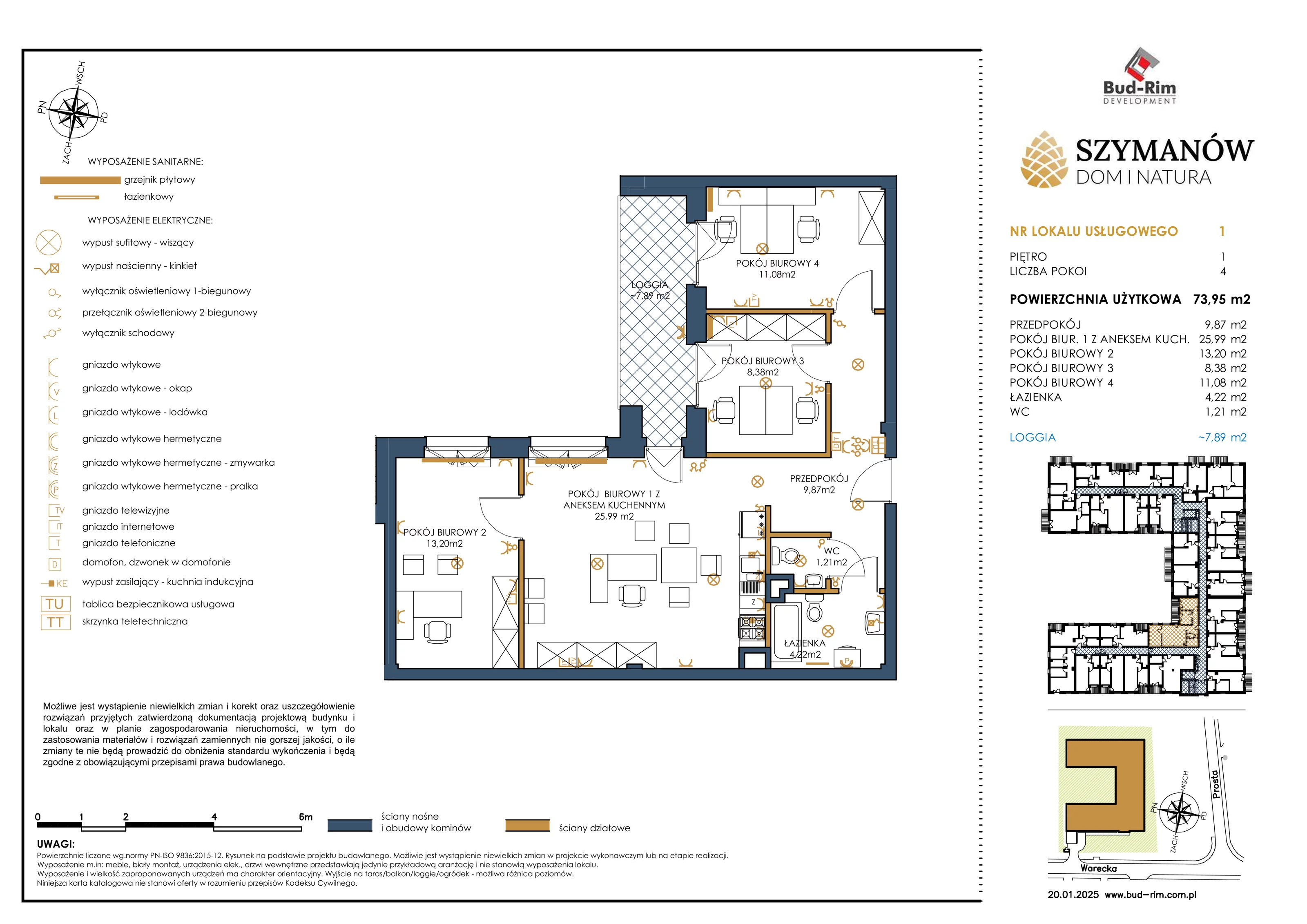 Lokal użytkowy 73,95 m², oferta nr U-1, Szymanów Dom i Natura - lokale usługowe, Szymanów, Szymanów 7
