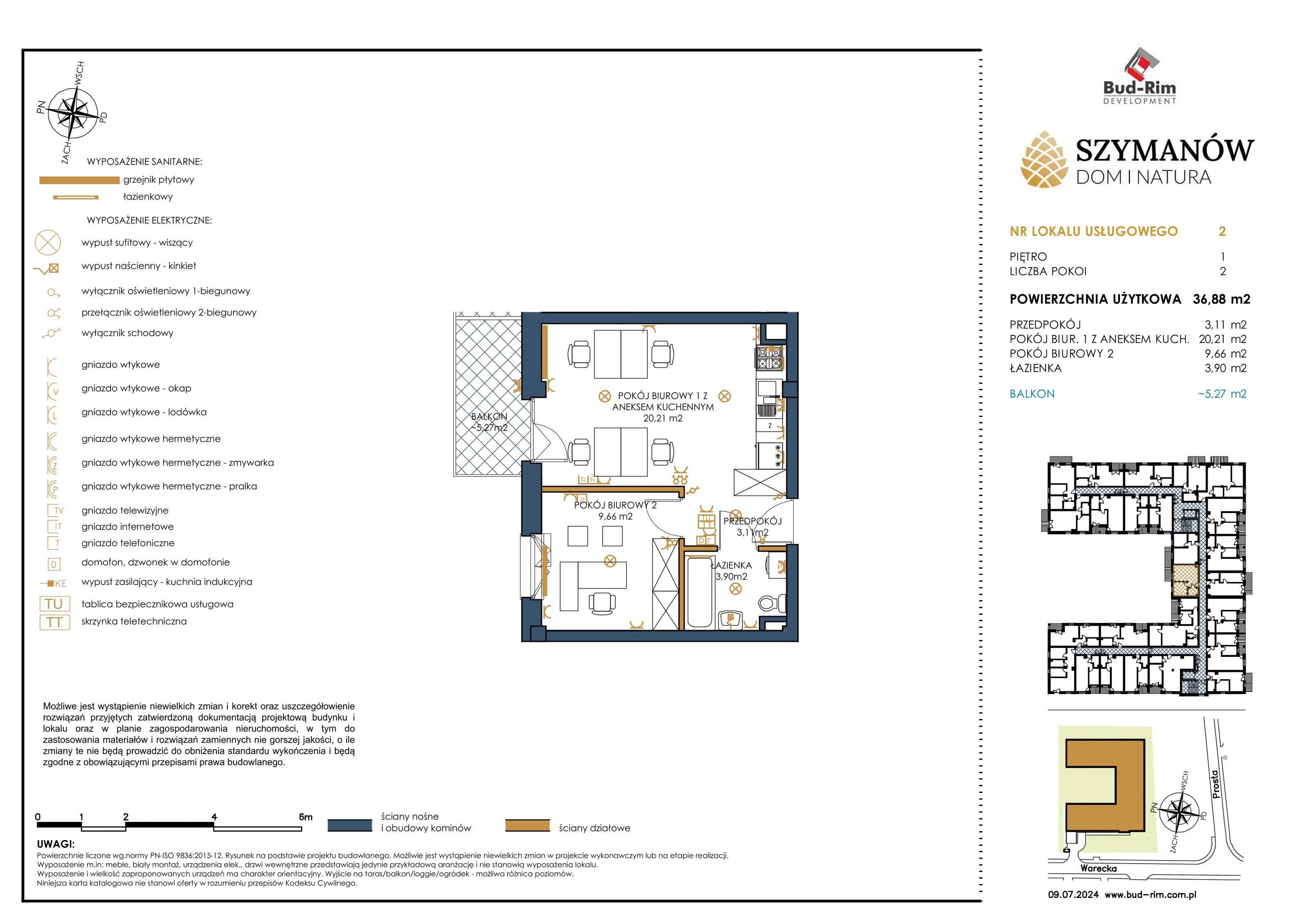 Lokal użytkowy 36,88 m², oferta nr U-2, Szymanów Dom i Natura - lokale usługowe, Szymanów, Szymanów 7