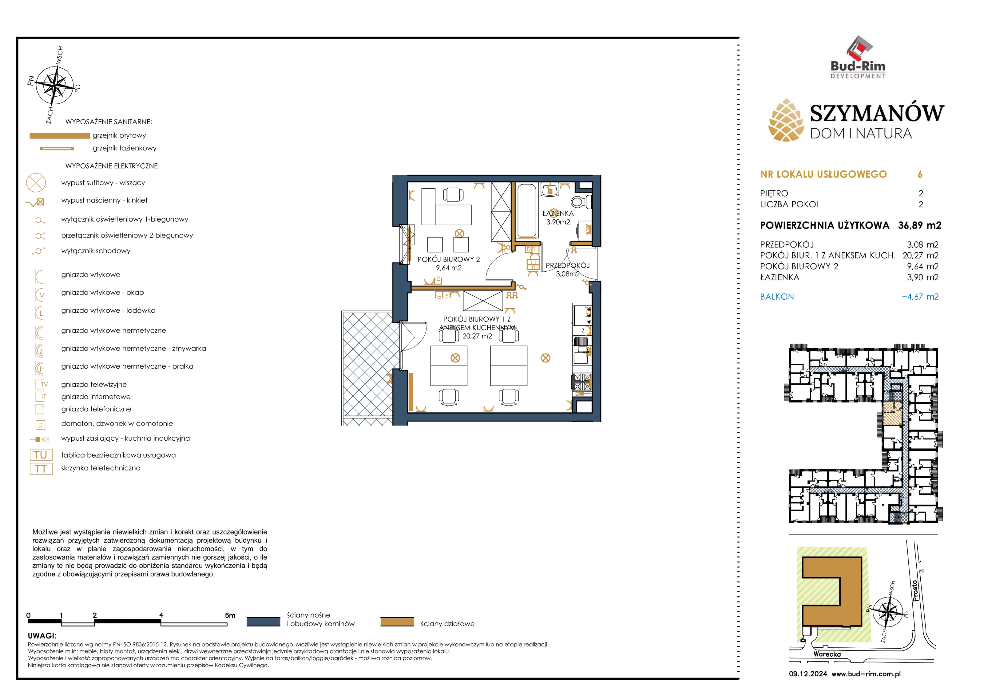 Lokal użytkowy 36,89 m², oferta nr U-6, Szymanów Dom i Natura - lokale usługowe, Szymanów, Szymanów 7