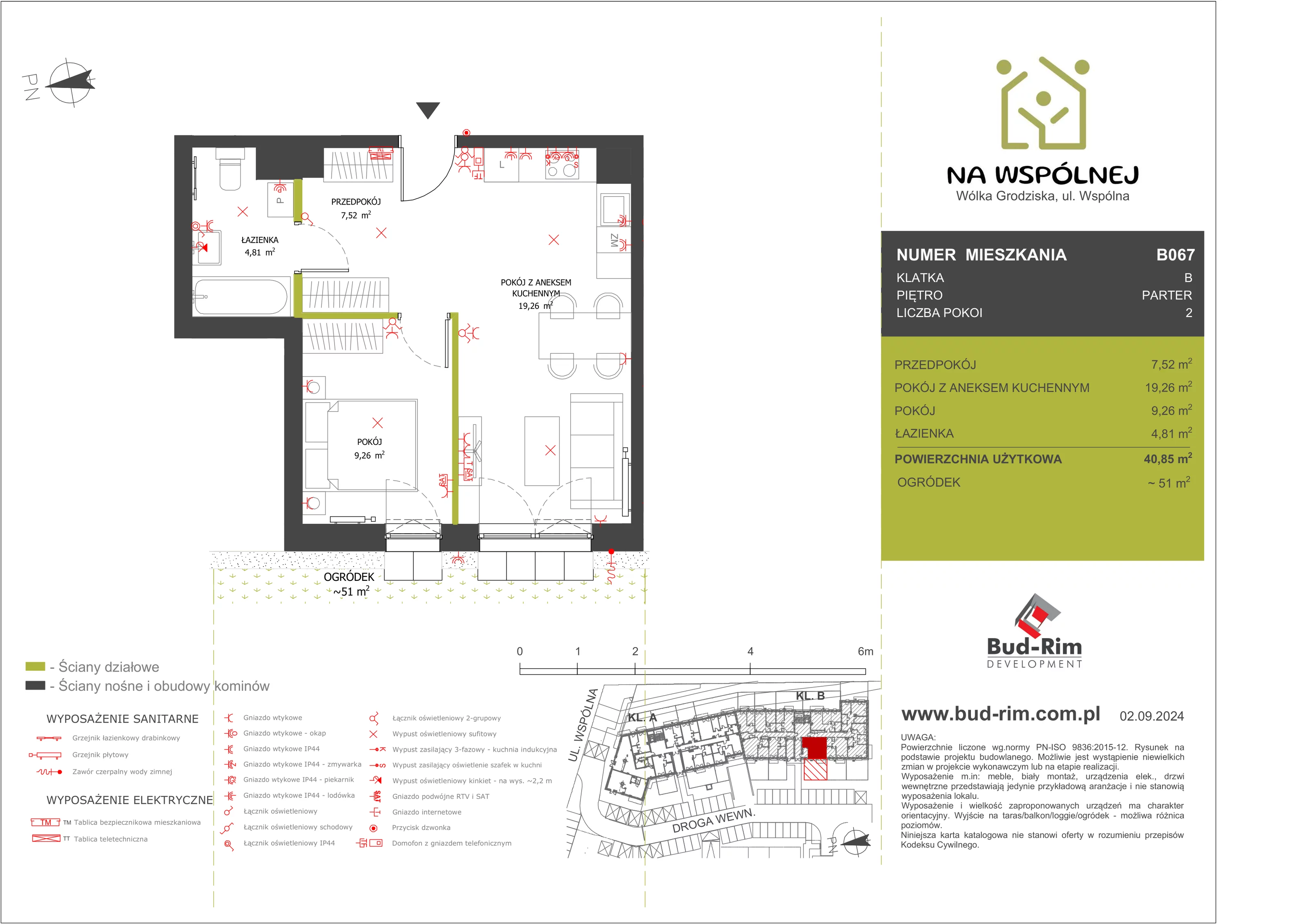 Mieszkanie 40,85 m², parter, oferta nr 67, Na Wspólnej, Wólka Grodziska, ul. Wspólna 5