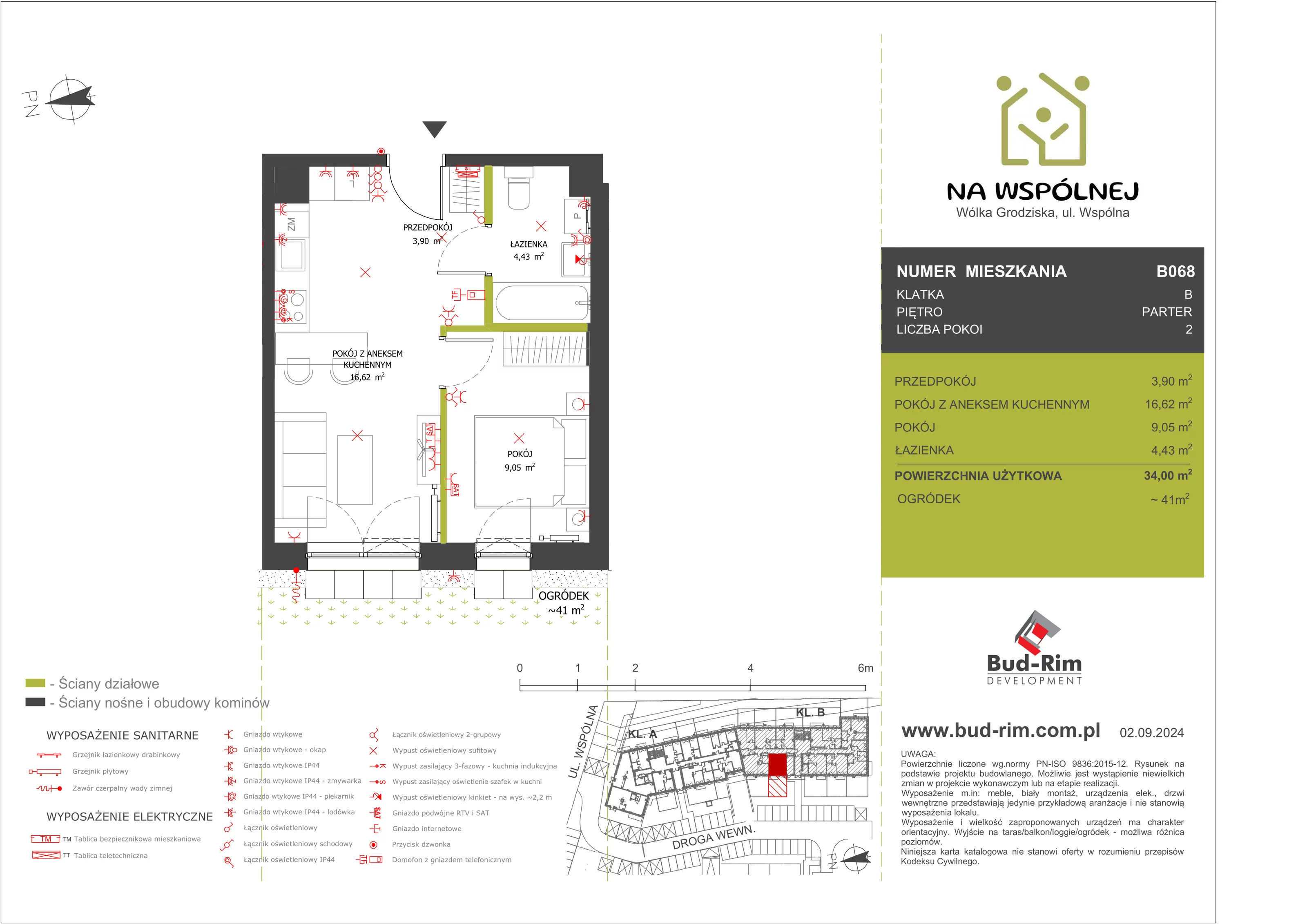 Mieszkanie 34,00 m², parter, oferta nr 68, Na Wspólnej, Wólka Grodziska, ul. Wspólna 5