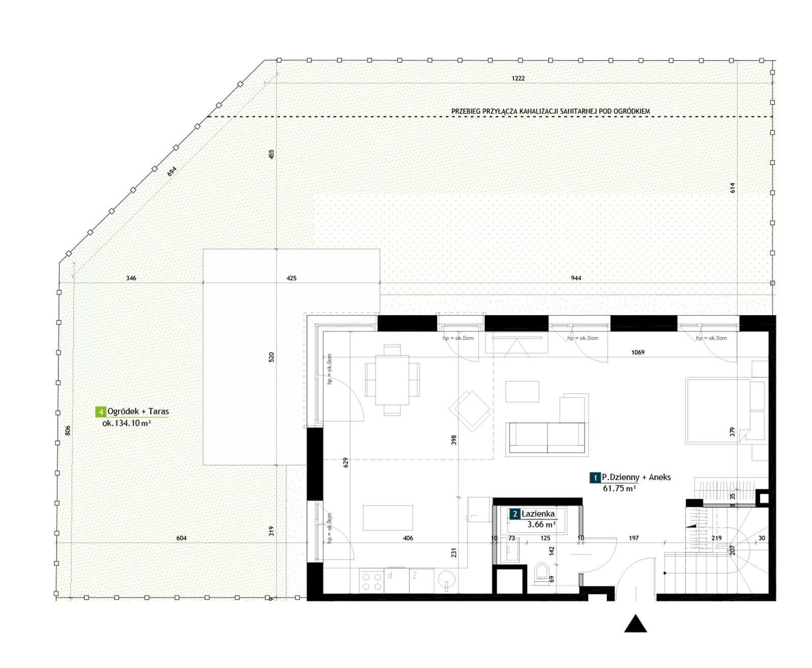 1 pokój, mieszkanie 110,96 m², parter, oferta nr AA0006, Viva Cité etap II, Warszawa, Bemowo, Chrzanów, ul. Podgrodzie