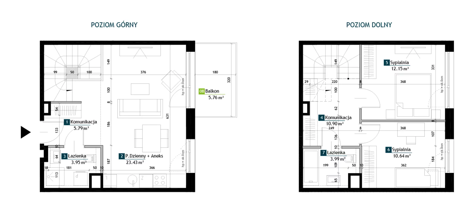 3 pokoje, mieszkanie 70,85 m², piętro 2, oferta nr AA0202, Viva Cité etap II, Warszawa, Bemowo, Chrzanów, ul. Podgrodzie