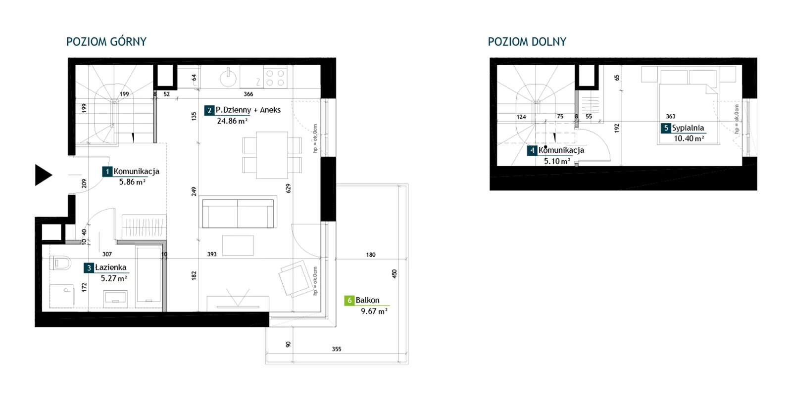 2 pokoje, mieszkanie 51,49 m², piętro 2, oferta nr AA0203, Viva Cité etap II, Warszawa, Bemowo, Chrzanów, ul. Podgrodzie