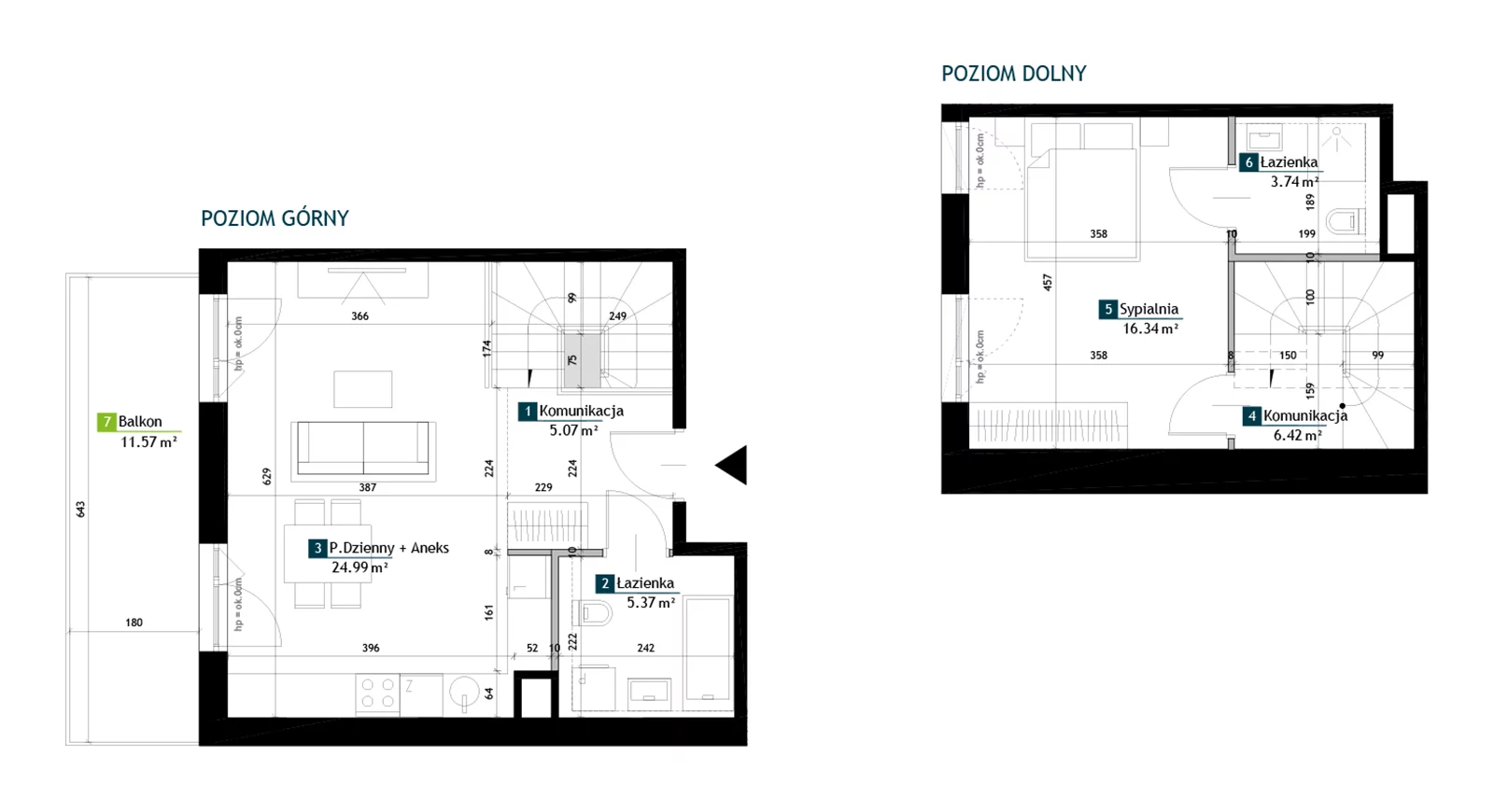 2 pokoje, mieszkanie 61,93 m², piętro 2, oferta nr AA0204, Viva Cité etap II, Warszawa, Bemowo, Chrzanów, ul. Podgrodzie