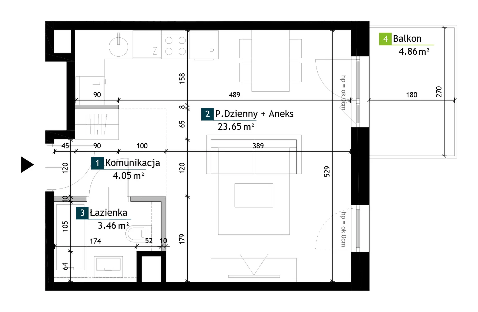 1 pokój, mieszkanie 31,16 m², piętro 3, oferta nr AE0303, Viva Cité etap II, Warszawa, Bemowo, Chrzanów, ul. Podgrodzie