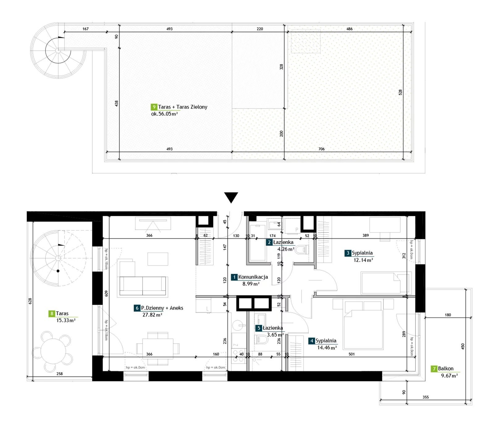 3 pokoje, mieszkanie 71,32 m², piętro 3, oferta nr AE0305, Viva Cité etap II, Warszawa, Bemowo, Chrzanów, ul. Podgrodzie