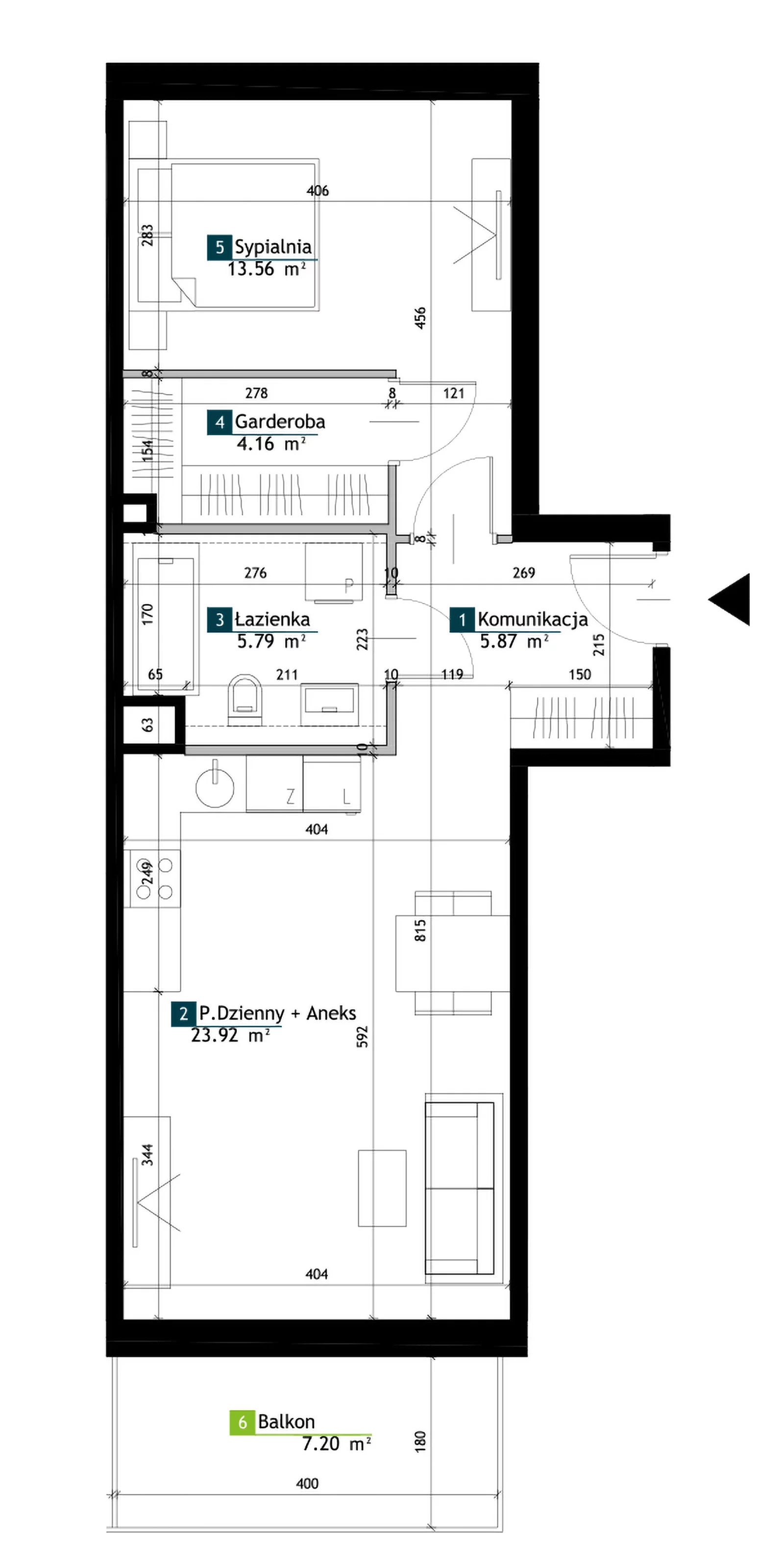 2 pokoje, mieszkanie 53,30 m², piętro 3, oferta nr BG0303, Viva Cité, Warszawa, Bemowo, Chrzanów, ul. Podgrodzie