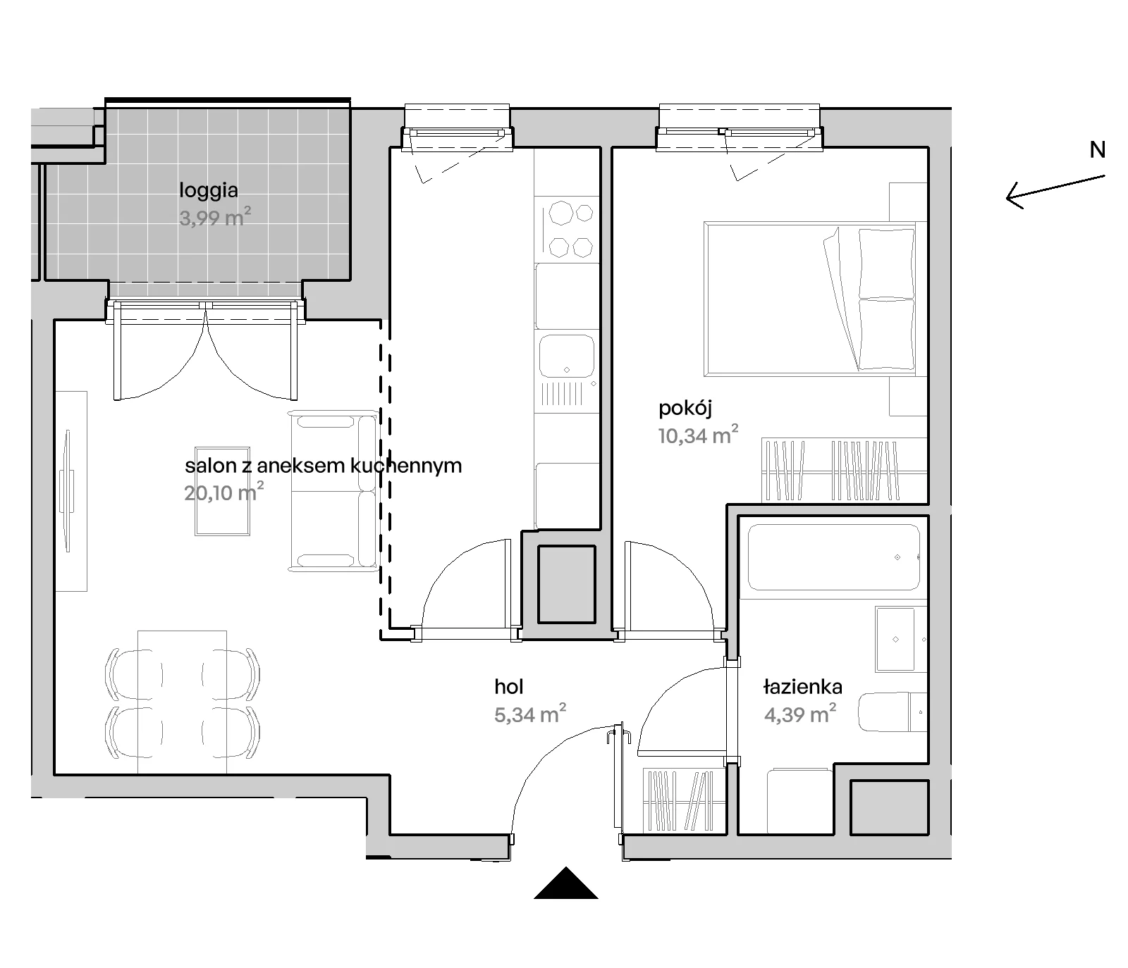 2 pokoje, mieszkanie 40,17 m², piętro 9, oferta nr A/09/111, Unii Lubelskiej Vita, Poznań, Nowe Miasto, Starołęka, ul. Unii Lubelskiej 10