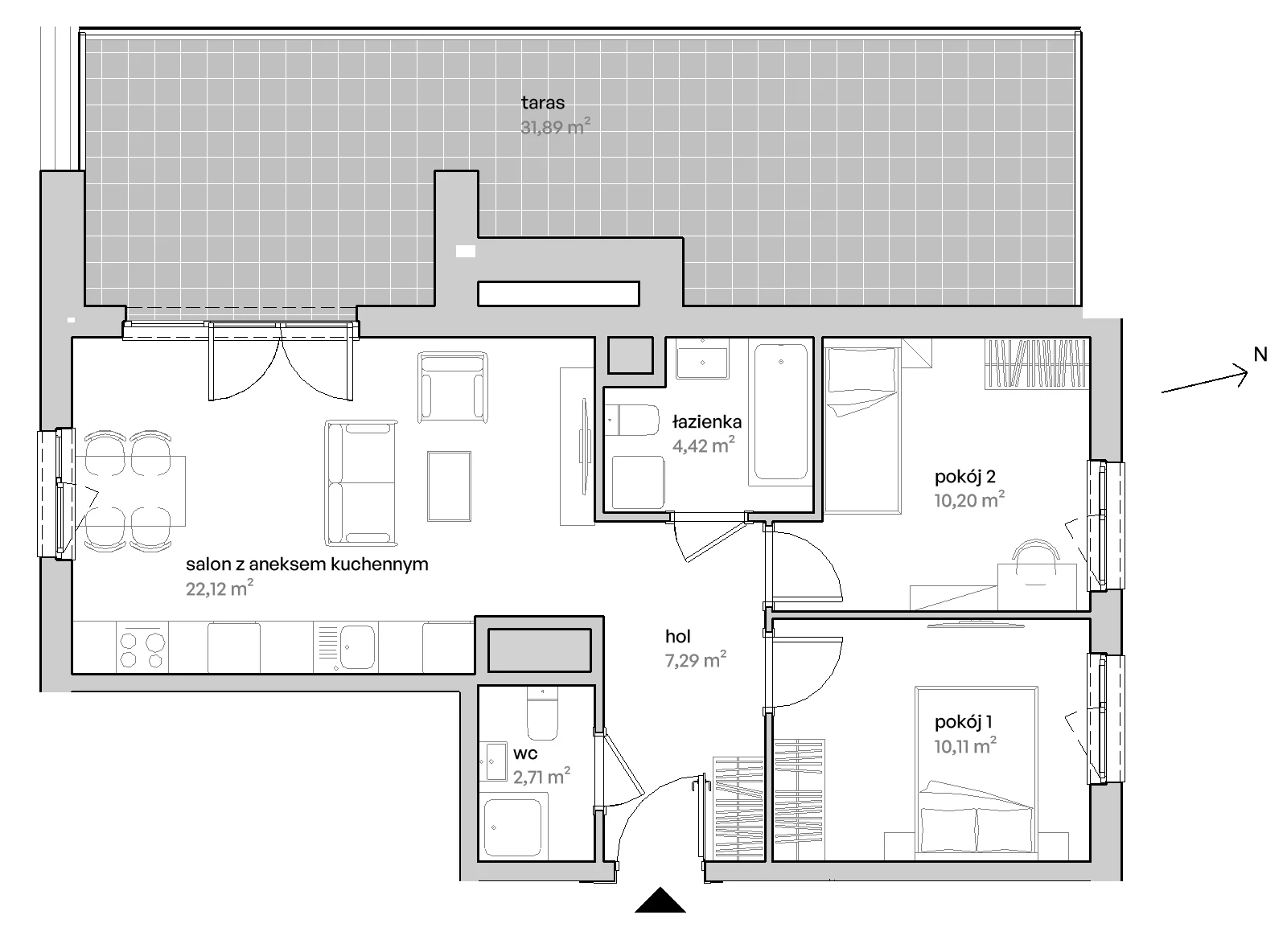 3 pokoje, mieszkanie 56,85 m², piętro 9, oferta nr A/09/119, Unii Lubelskiej Vita, Poznań, Nowe Miasto, Starołęka, ul. Unii Lubelskiej 10