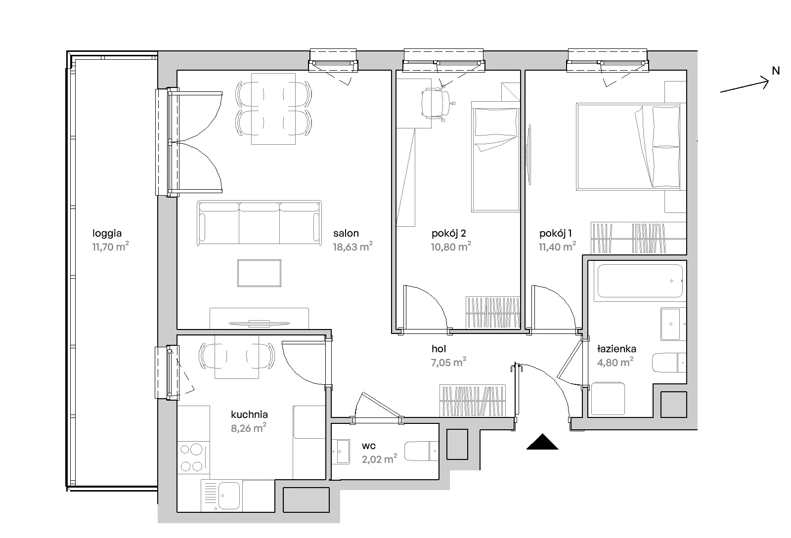 3 pokoje, mieszkanie 62,96 m², piętro 10, oferta nr A/10/126, Unii Lubelskiej Vita, Poznań, Nowe Miasto, Starołęka, ul. Unii Lubelskiej 10