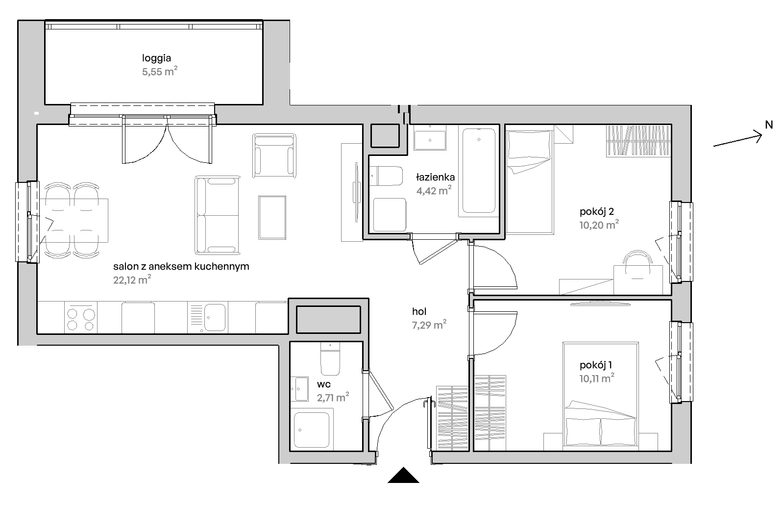 3 pokoje, mieszkanie 56,85 m², piętro 10, oferta nr A/10/130 , Unii Lubelskiej Vita, Poznań, Nowe Miasto, Starołęka, ul. Unii Lubelskiej 10