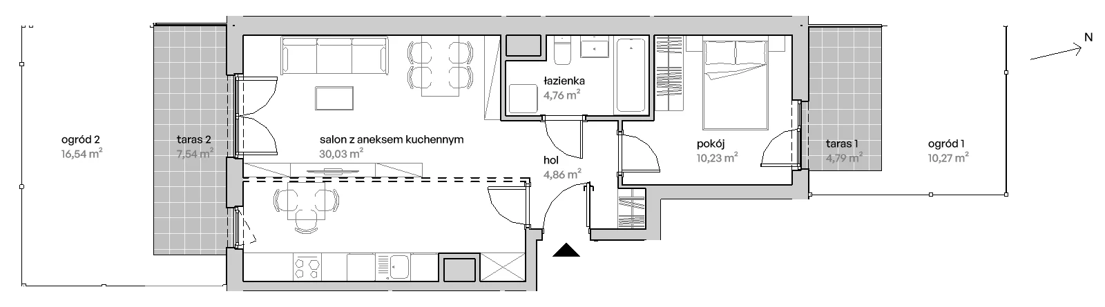 2 pokoje, mieszkanie 49,67 m², parter, oferta nr B/00/151, Unii Lubelskiej Vita, Poznań, Nowe Miasto, Starołęka, ul. Unii Lubelskiej 10