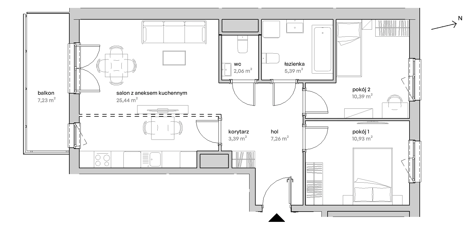 3 pokoje, mieszkanie 64,86 m², piętro 4, oferta nr B/04/163 , Unii Lubelskiej Vita, Poznań, Nowe Miasto, Starołęka, ul. Unii Lubelskiej 10