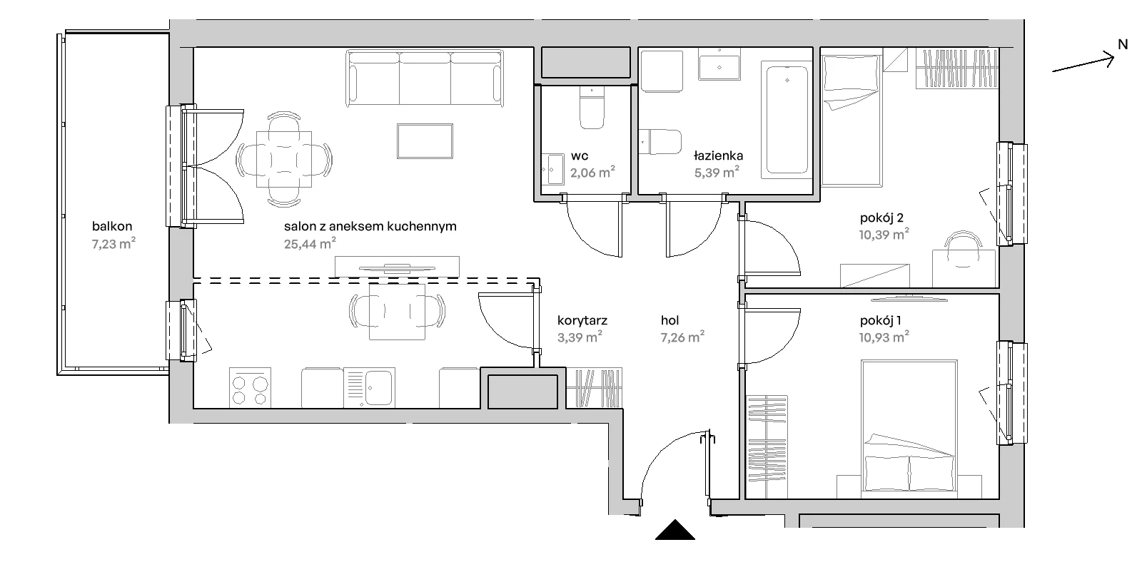 3 pokoje, mieszkanie 64,86 m², piętro 7, oferta nr B/07/172, Unii Lubelskiej Vita, Poznań, Nowe Miasto, Starołęka, ul. Unii Lubelskiej 10