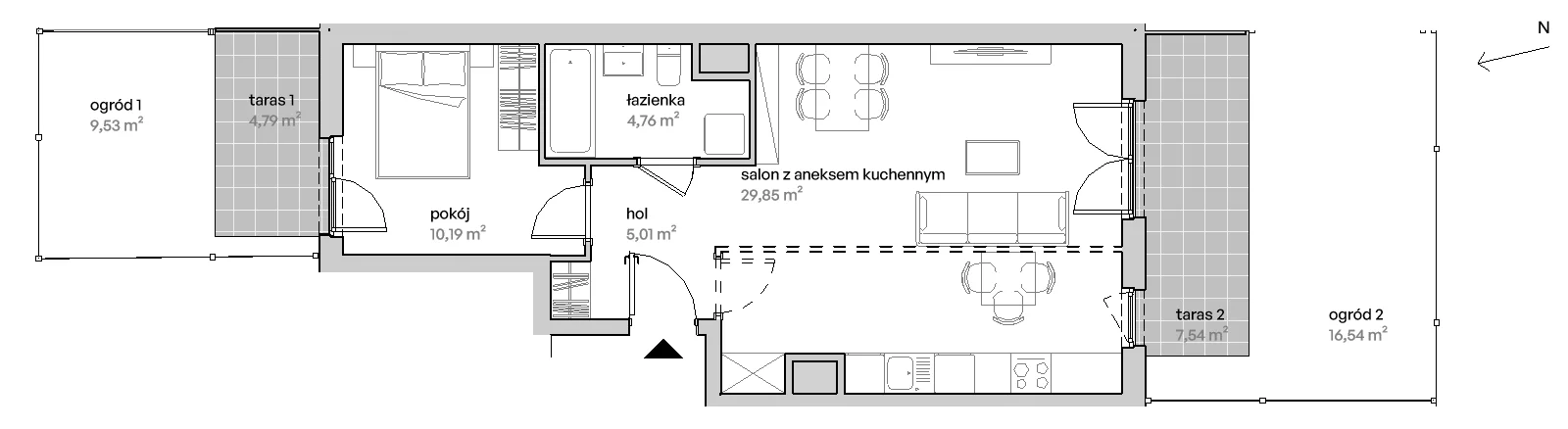 2 pokoje, mieszkanie 49,81 m², parter, oferta nr C/00/176, Unii Lubelskiej Vita, Poznań, Nowe Miasto, Starołęka, ul. Unii Lubelskiej 10