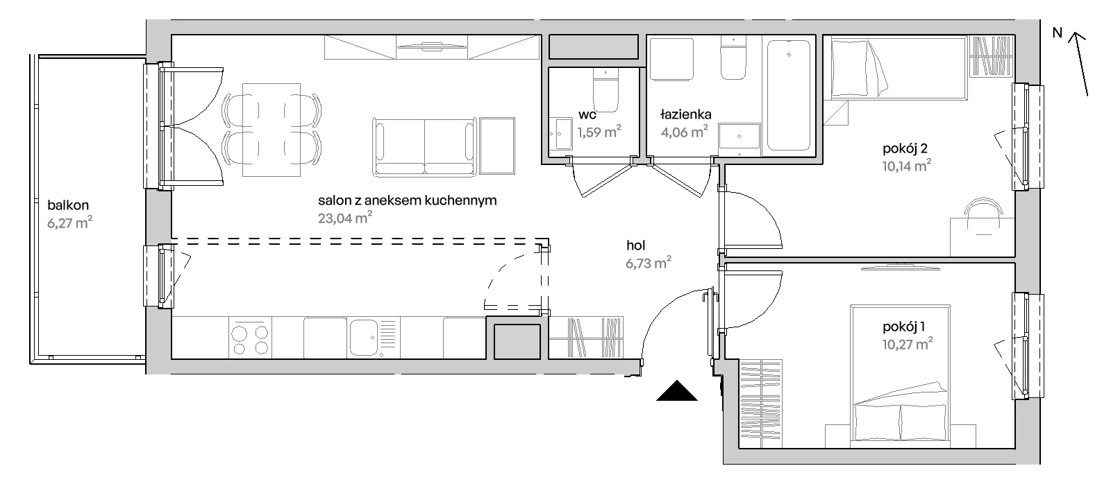 3 pokoje, mieszkanie 55,83 m², piętro 3, oferta nr E/03/267 , Unii Lubelskiej Vita, Poznań, Nowe Miasto, Starołęka, ul. Unii Lubelskiej 10