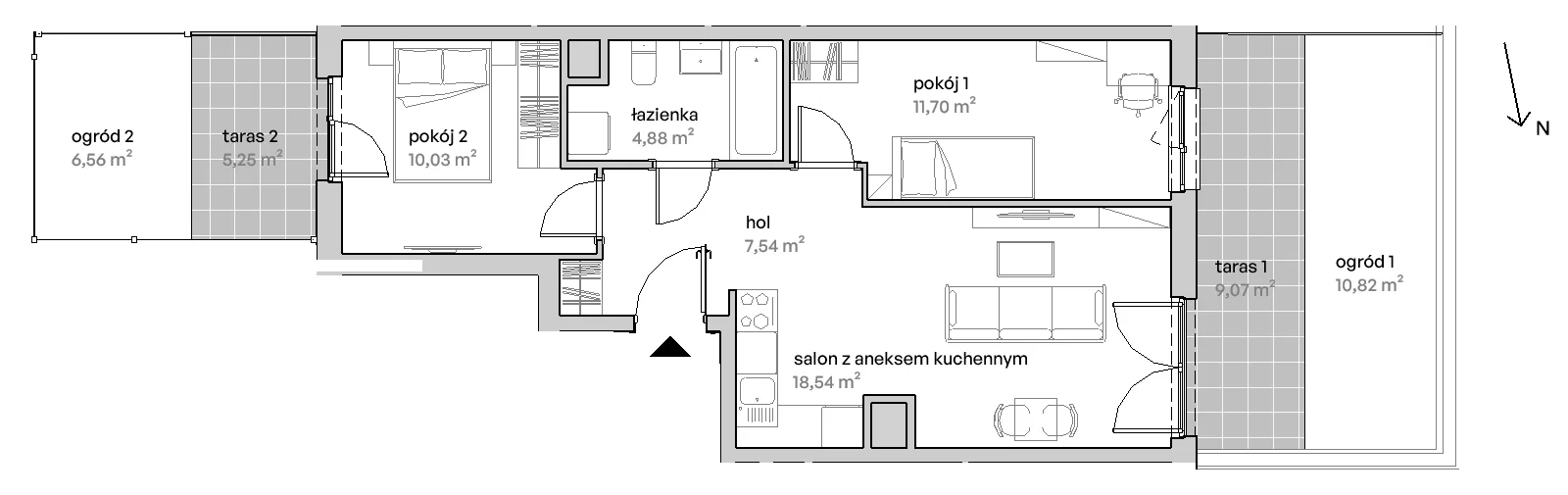 3 pokoje, mieszkanie 52,69 m², parter, oferta nr F/00/274, Unii Lubelskiej Vita, Poznań, Nowe Miasto, Starołęka, ul. Unii Lubelskiej 10