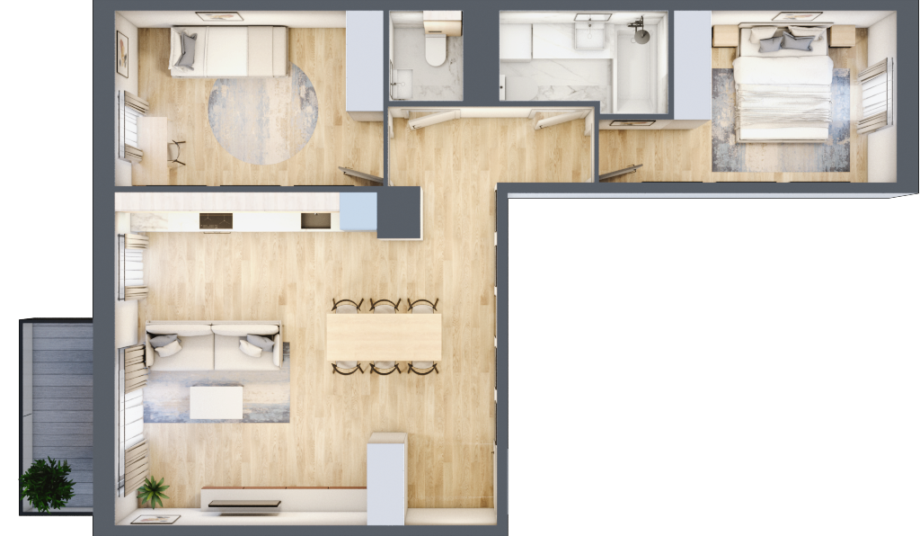 Mieszkanie 66,64 m², piętro 1, oferta nr A/008, Aleje Praskie etap III, Warszawa, Praga Południe, Kamionek, ul. Podskarbińska 32/34