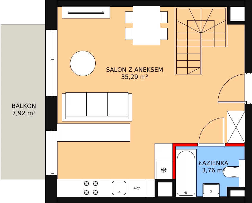 Mieszkanie 67,64 m², piętro 3, oferta nr A2/32/M, Południe Vita, Gdańsk, Orunia Górna-Gdańsk Południe, Maćkowy, ul. Kazimierza Wielkiego