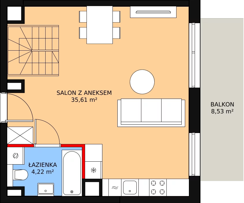 Mieszkanie 70,69 m², piętro 3, oferta nr A2/36/M, Południe Vita, Gdańsk, Orunia Górna-Gdańsk Południe, Maćkowy, ul. Kazimierza Wielkiego