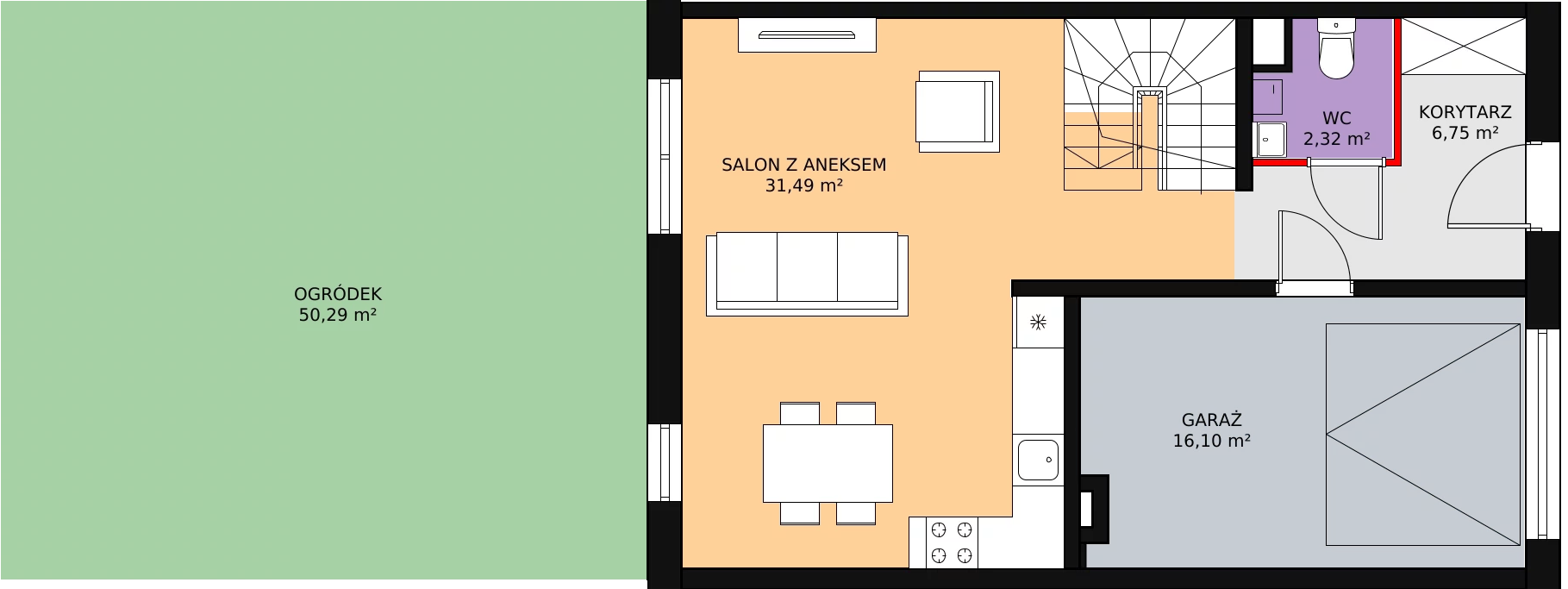 Dom 153,76 m², oferta nr a23L2, Ogrody Wojszyce, Wrocław, Wojszyce, Krzyki, ul. Adama Kopycińskiego