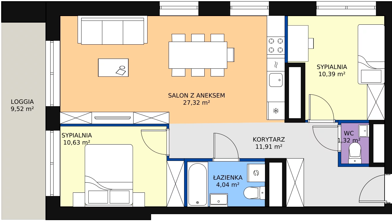 Zalety mieszkania 65.61 m², L1/13/125