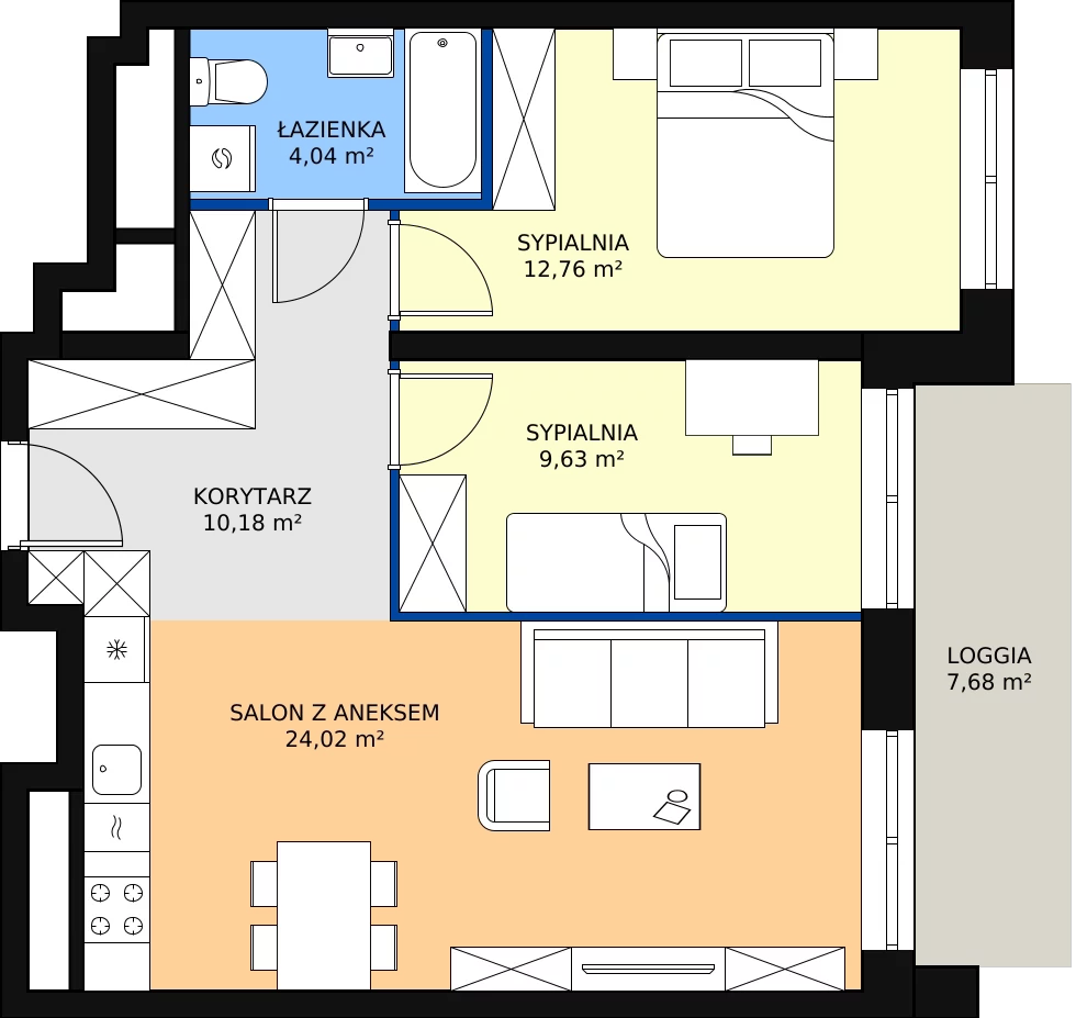 Zalety mieszkania 60.63 m², L1/13/128