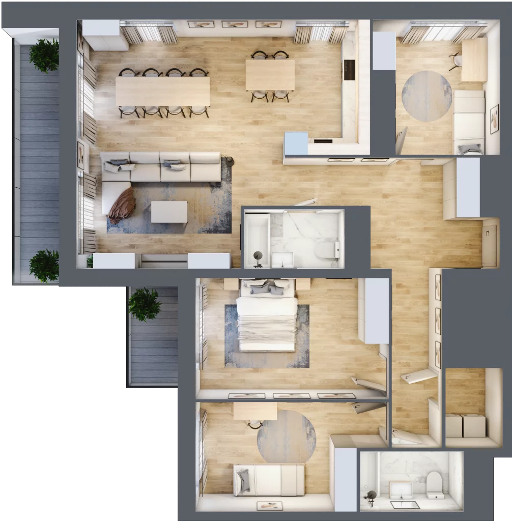 4 pokoje, mieszkanie 107,18 m², piętro 15, oferta nr L1/15/142, Legnicka Vita, Wrocław, Gądów-Popowice Południowe, Popowice, ul. Legnicka 52 A
