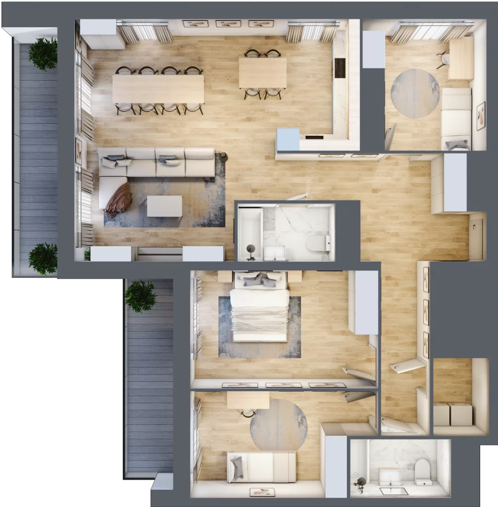 4 pokoje, mieszkanie 107,18 m², piętro 16, oferta nr L1/16/149, Legnicka Vita, Wrocław, Gądów-Popowice Południowe, Popowice, ul. Legnicka 52 A