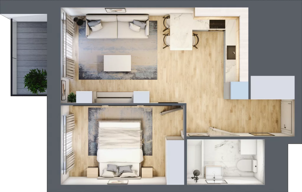 2 pokoje, mieszkanie 41,40 m², piętro 8, oferta nr L1/8/79, Legnicka Vita, Wrocław, Gądów-Popowice Południowe, Popowice, ul. Legnicka 52 A