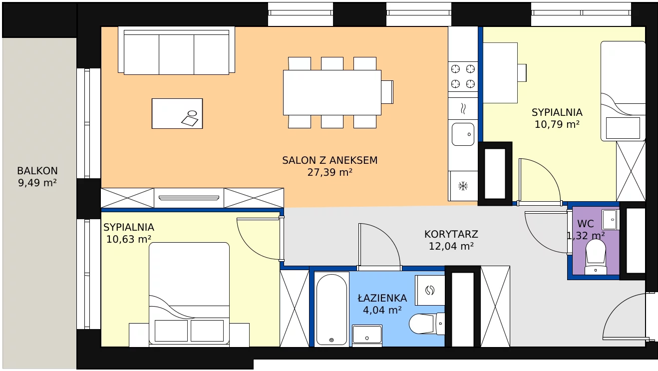 Zalety mieszkania 66.21 m², L1/8/80