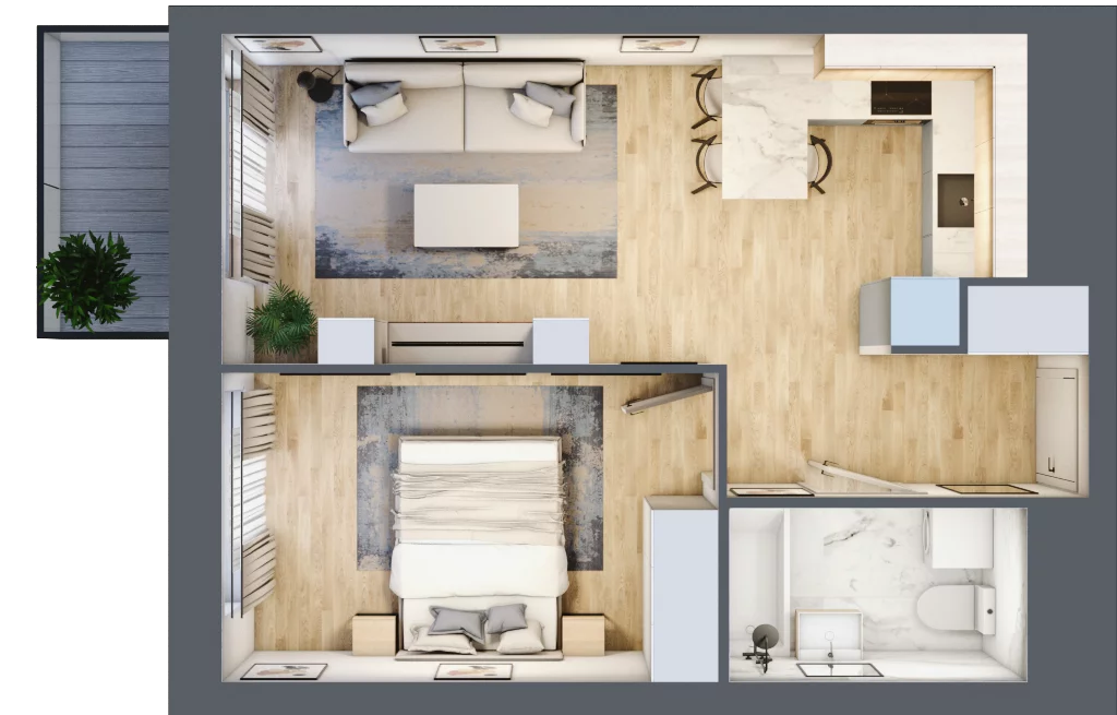 2 pokoje, mieszkanie 40,38 m², piętro 10, oferta nr L2/10/81, Legnicka Vita, Wrocław, Gądów-Popowice Południowe, Popowice, ul. Legnicka 52 A